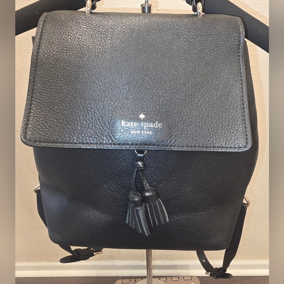 kate spade Handbags - Kate Spade Medium Hayes Black Leather Backpack